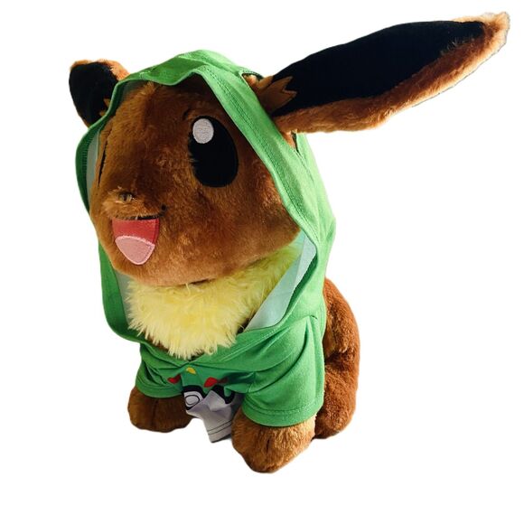 Build-A-Bear Pokemon Evee Plush Hoodie Nintendo Plushie No Sound 2021 - Picture 3 of 6